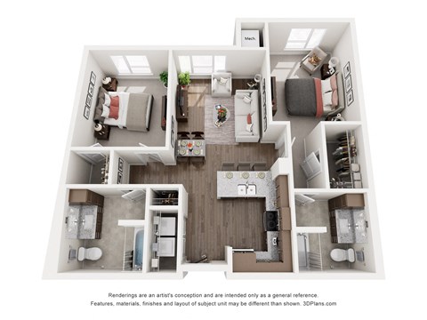 B2 Floor Plan at Sonder House, Brooklyn Center